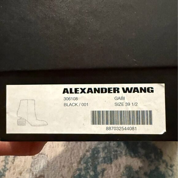 Alexander Wang Gabi Leather Cutout Heel Booties Size 8.5 - Picture 8 of 10